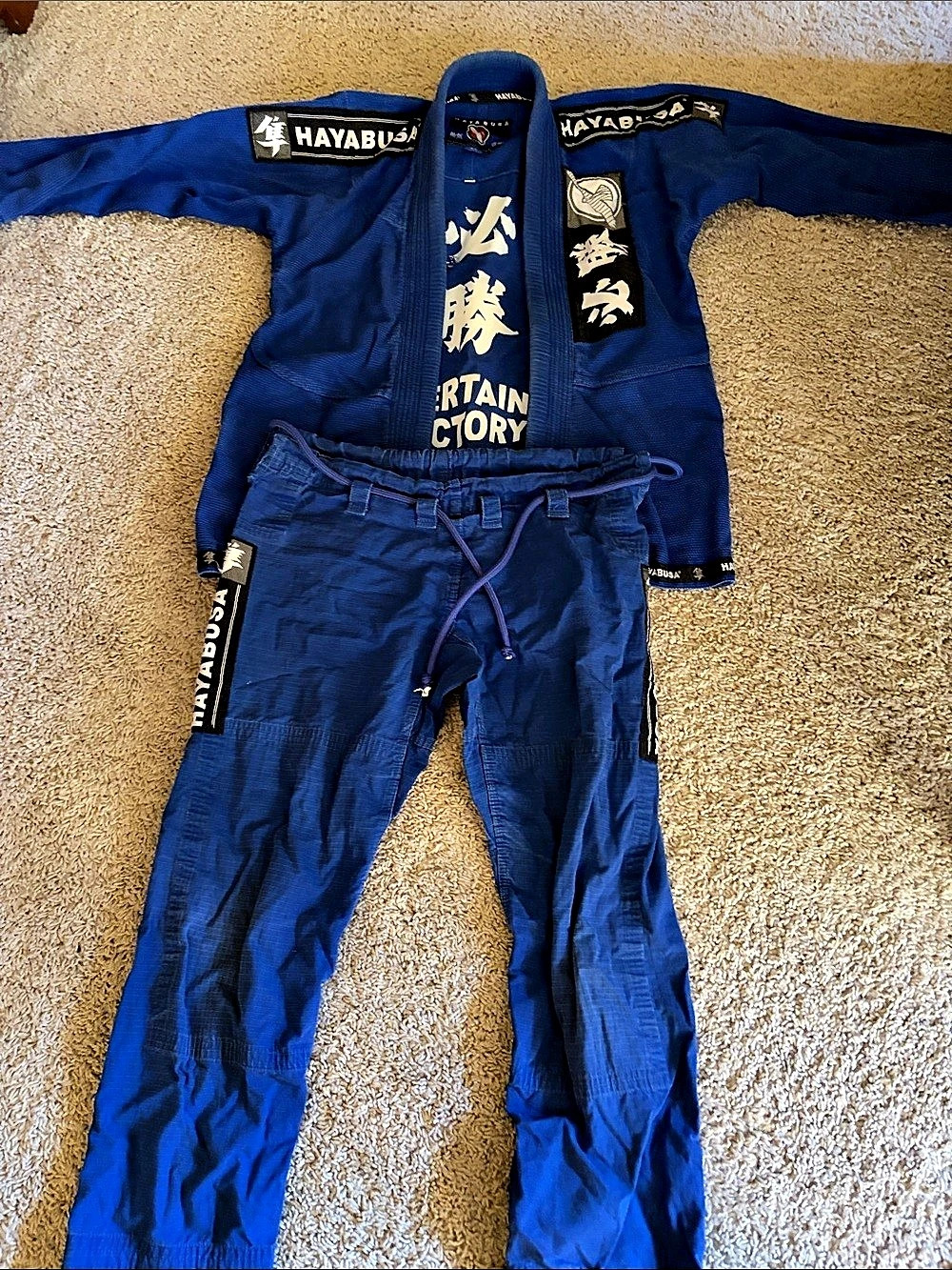 Hayabusa Goorudo 3 Gold Weave Jiu Jitsu Gi Blue A1